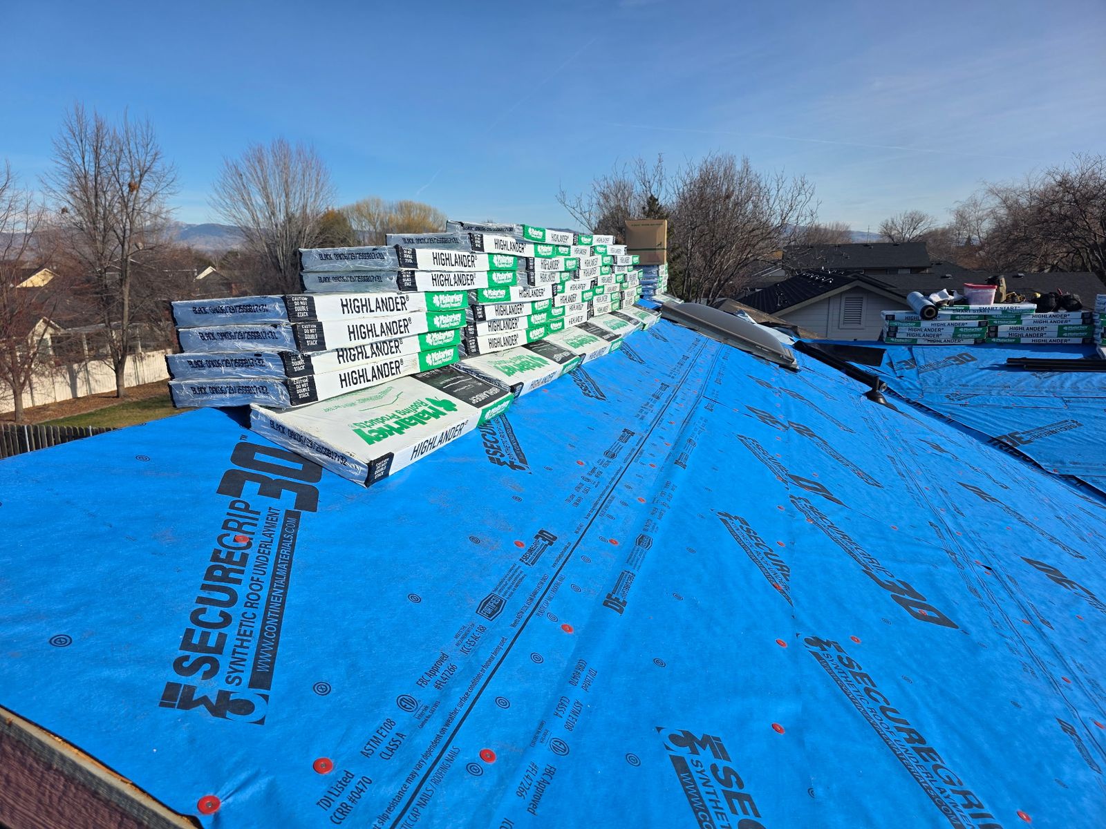 Emergency tarping after a tree fall