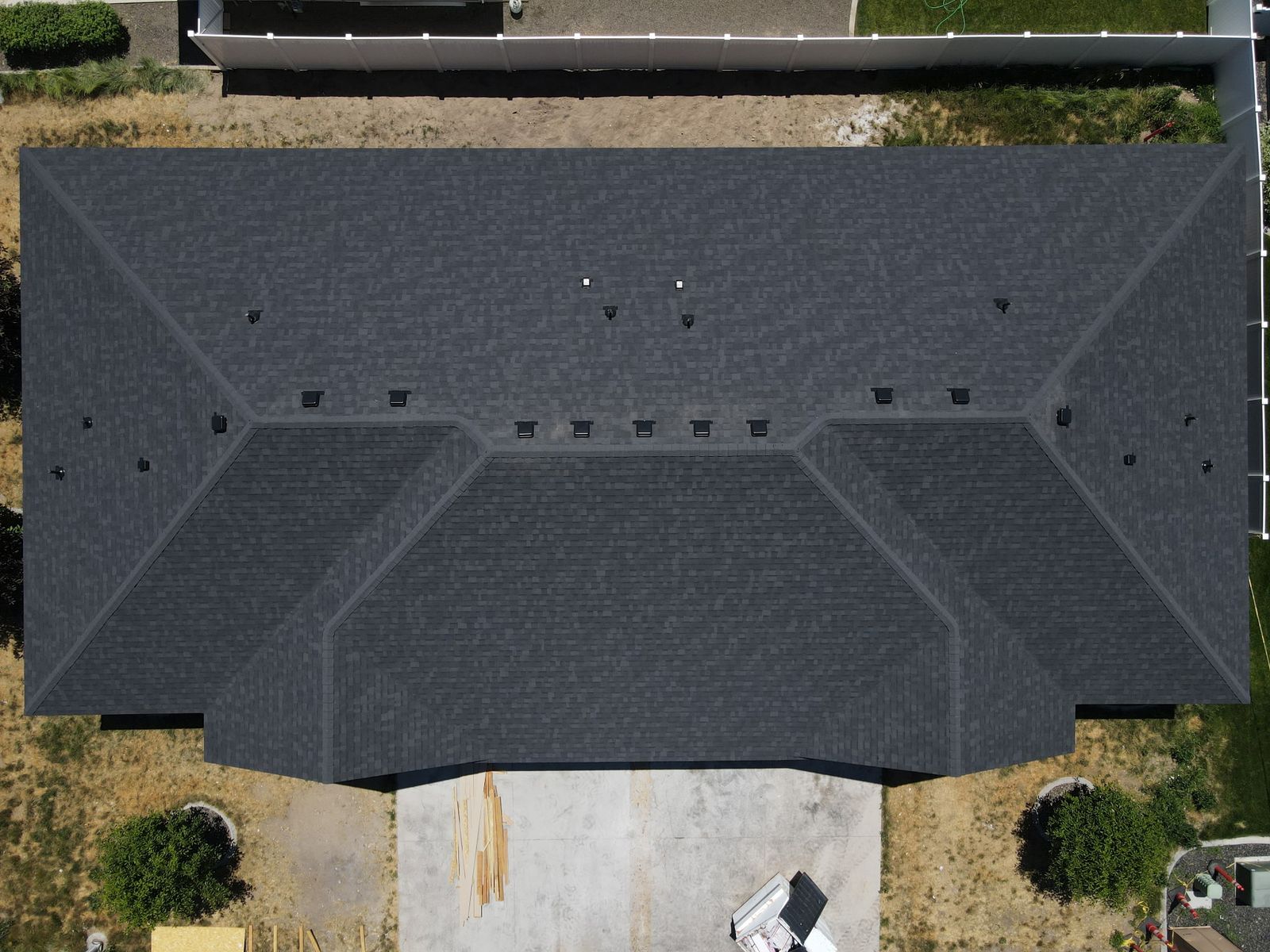 New construction shingle roof
