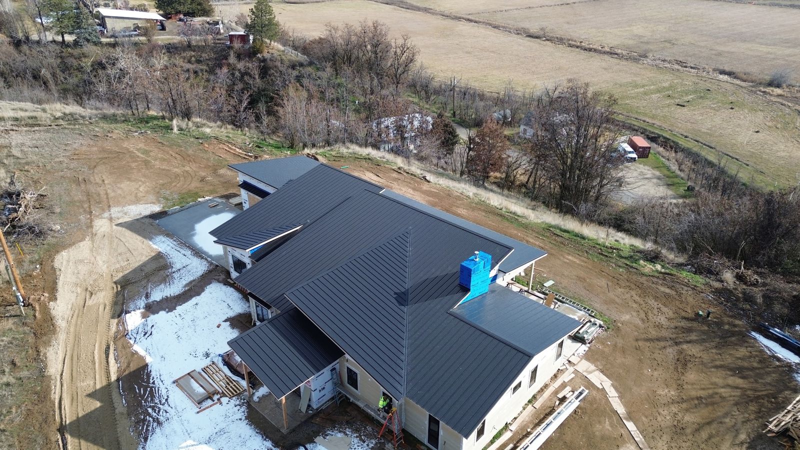 Standing seam in a rural setting