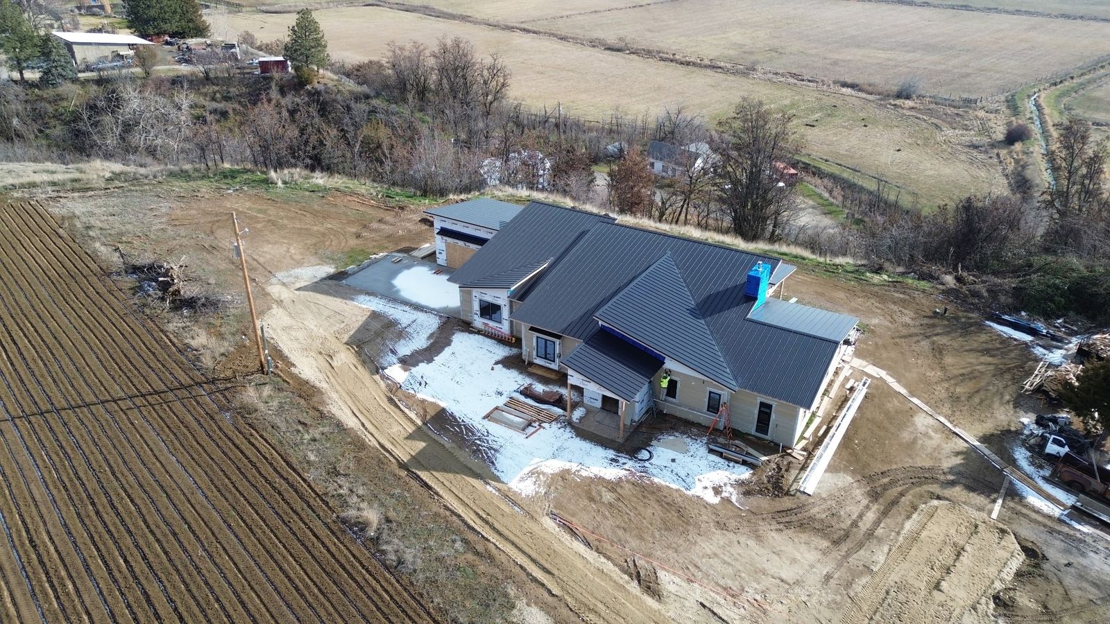 Standing seam metal, new construction